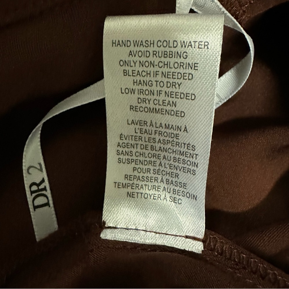 DR2 Daniel Rainn Long Woven Open Belted Trench Coat Chestnut Nordstrom Womens L - Picture 11 of 15